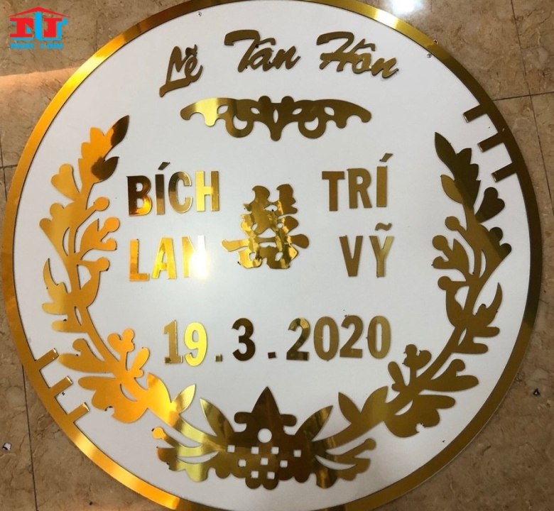 Bảng chữ hỷ, bảng treo lễ cưới, bảng tân hôn, bảng vu quy, bảng tên cô dâu chú rể, bảng sinh nhật bằng alu, cắt theo yêu cầu