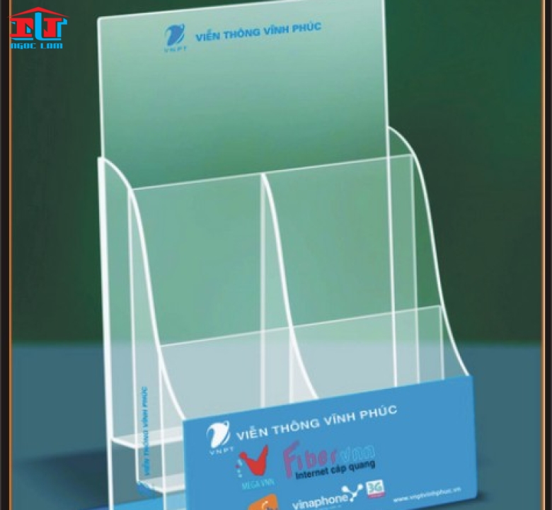 GIA CÔNG KỆ MICA TRƯNG BÀY SẢN PHẨM