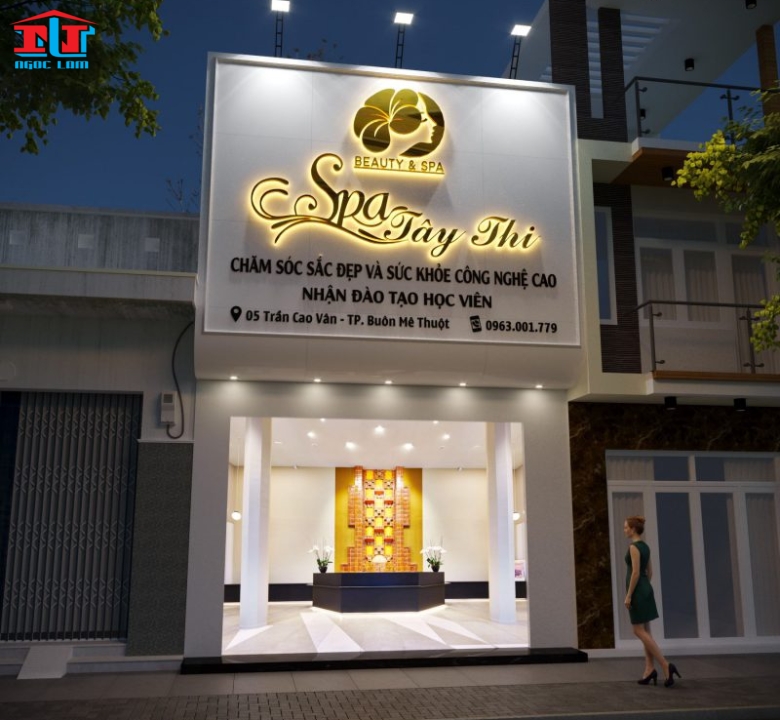 Bảng Hiệu quảng cáo đèn hắt chân