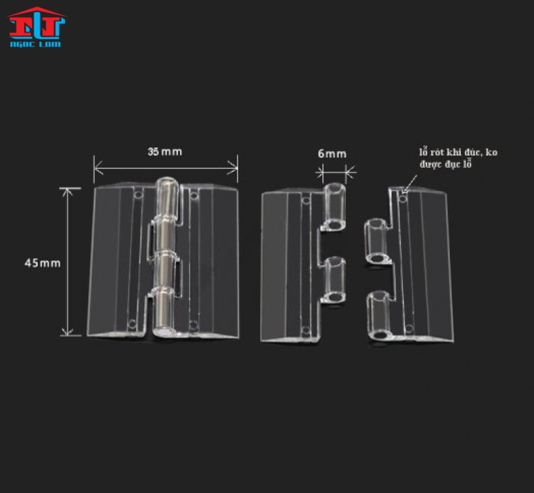 BẢN LỀ MICA - BẢN LỀ LÁ MICA - BẢN LỀ TRONG CHẤT LIỆU MICA LÀM HỘP MICA, THÙNG PHIẾU