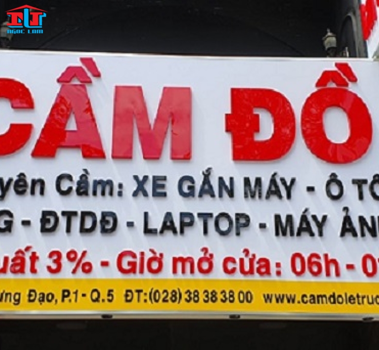BẢNG HIỆU CẦM ĐỒ ĐẸP - ĐỘC ĐÁO - THU HÚT KHÁCH HÀNG