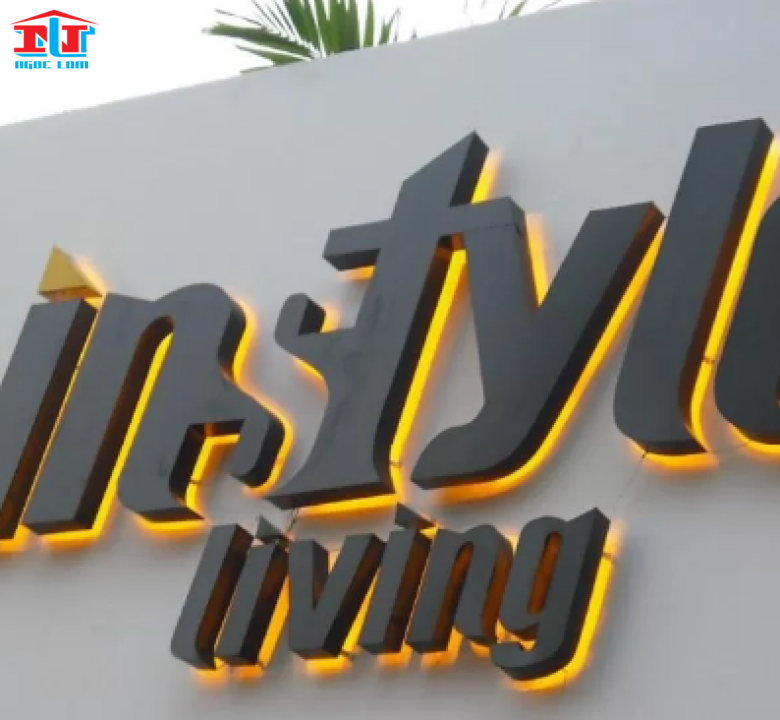 logo, Chữ Nổi Led Hắt Sáng Chân