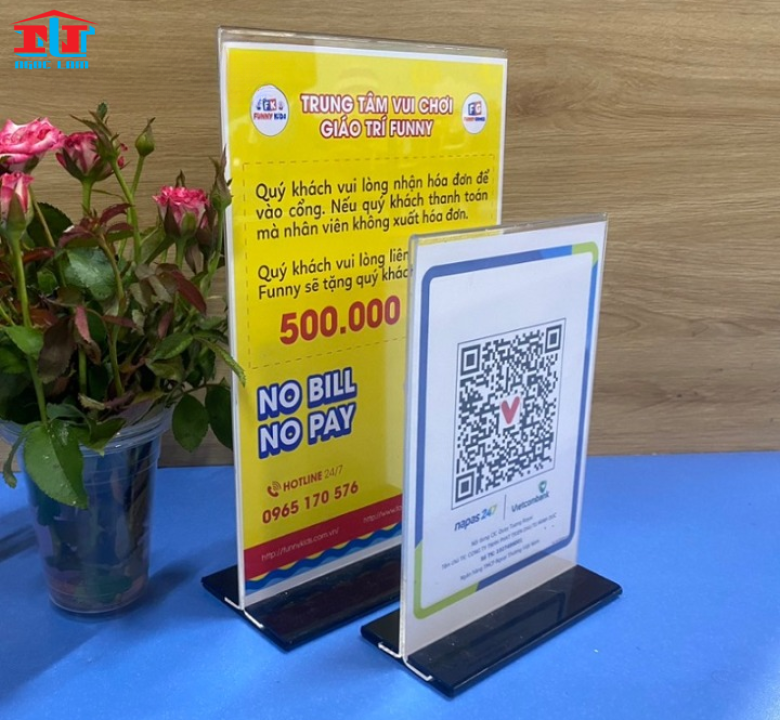 Menu Mica A4 A5 A6 Chữ T Để Bàn