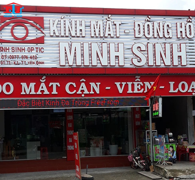 BẢNG HIỆU QUẢNG CÁO MẮT KÍNH ĐẸP, THỜI TRANG, ĐỘC ĐÁO