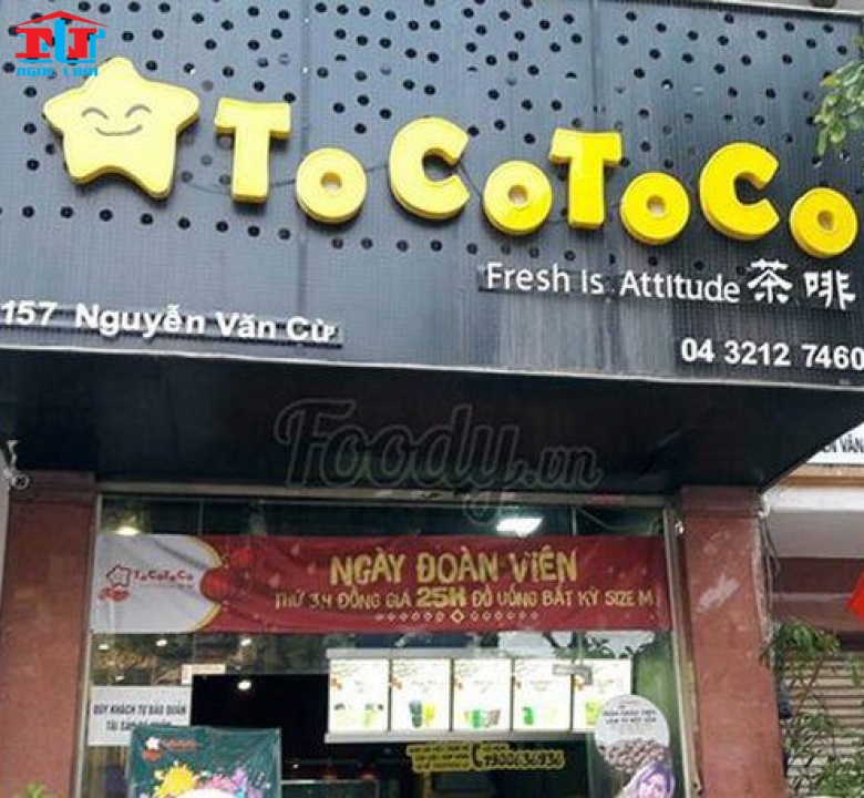 Mẫu bảng hiệu quảng cáo quán trà sữa đẹp thu hút giới trẻ