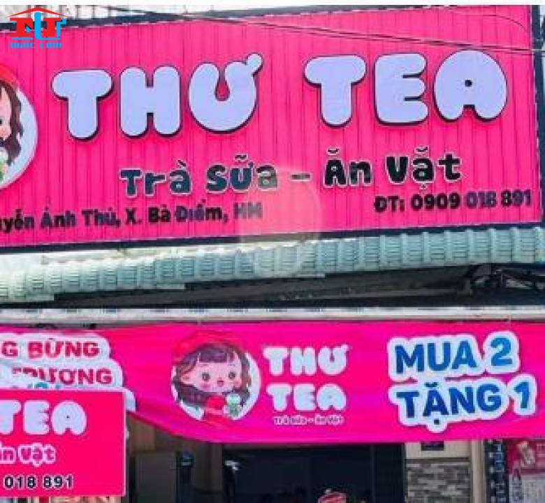 Mẫu bảng hiệu quảng cáo quán trà sữa đẹp thu hút giới trẻ